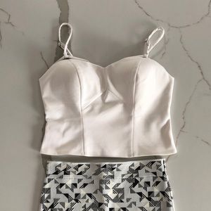 Guess white crop top